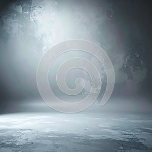 Empty Studio Spotlight On Textured Floor With Dramatic Lighting