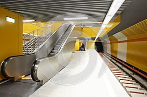 Empty subway station