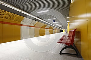 Empty subway station