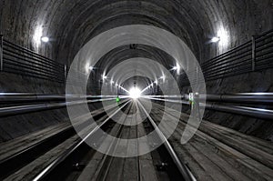Empty Subway Tunnel