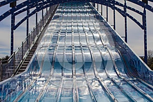 Empty Super Slide At County Fair
