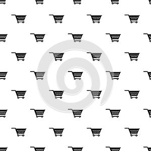 Empty supermarket cart pattern vector