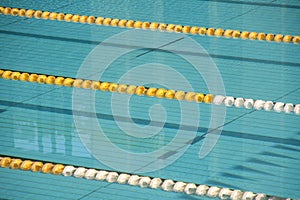 Empty swimming pool lanes