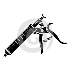 Empty syringe icon, simple style