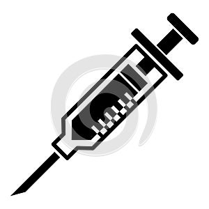 Empty syringe icon, simple style