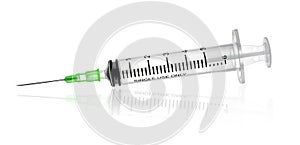 Empty syringe for injection isolated