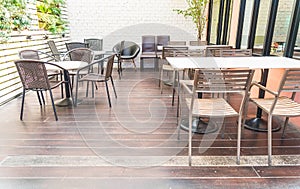 empty table and chair