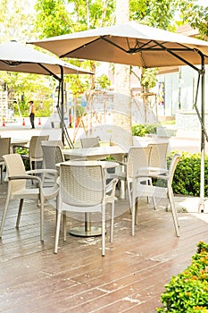 empty table and chair