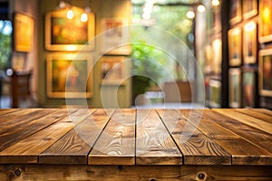 Empty Table for Display Montages photo