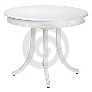 An Empty Table Isolated on White Background