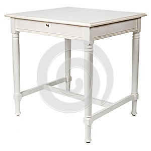 Empty table isolated on white background