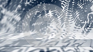 Empty table top with white concrete wall. Abstract pattern of concrete wall