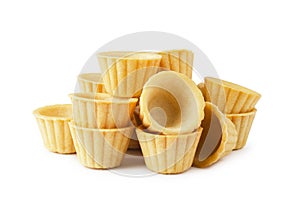 Empty tartlets isolated