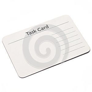 Empty task isolated on white background