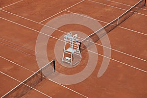 Empty tennis courts photo