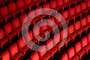 Empty theater chairs