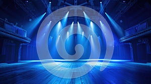 The empty theater stage.AI generated image photo