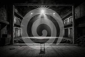 Empty theatre stage