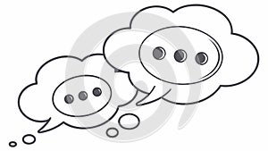 Empty Thought Bubble, Thinking, Contemplation, Idea Generation, vector design Generative AI