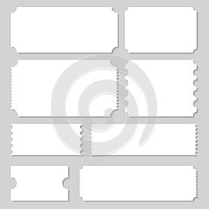 Empty ticket template vector design illustration