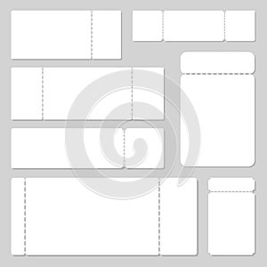 Empty ticket template vector design illustration