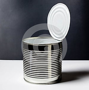 Empty tin cans close up