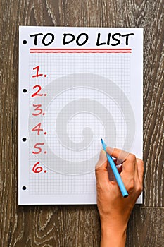 Empty to do list on a math book