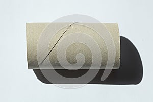 Empty toilet paper roll, Germany, Europe