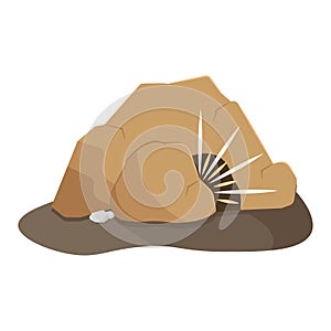 Empty tomb rock. Vector