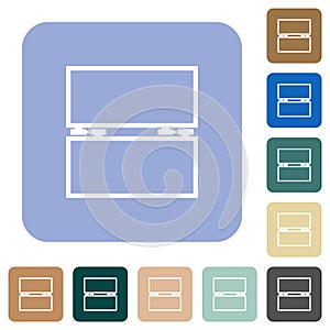 Empty toolbox rounded square flat icons