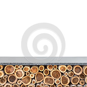 Vacío de piedra mesa o encimera de madera 