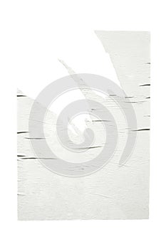 Empty torn poster, isolated