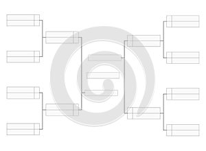 Empty tournament bracket template for word contest infographics