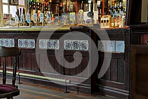 Traditional British pub interior photo
