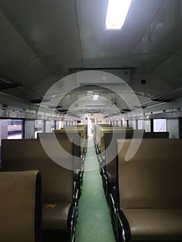 Empty train when pandemi covid