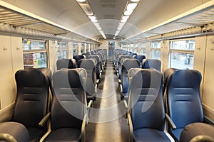 Empty train wagon interior