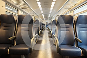 Empty train wagon interior