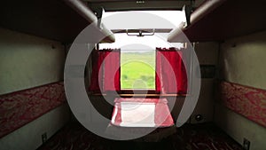 Empty trans siberian train compartment