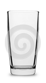 Empty transparent glass goblet
