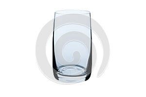 Empty transparent glassisolated on white background. Close up view