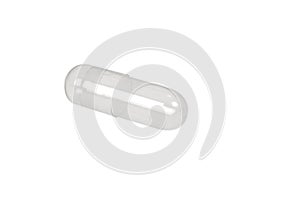 Empty Transparent Pill Capsule photo