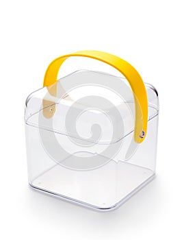 empty transparent plastic box