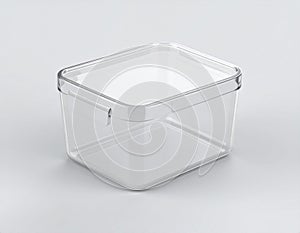 Empty Transparent Plastic Container