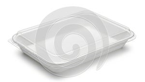 Empty transparent plastic container