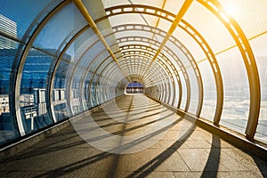 Empty tunnel with footpath