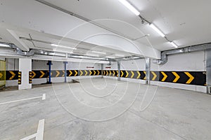 Empty underground parking lot