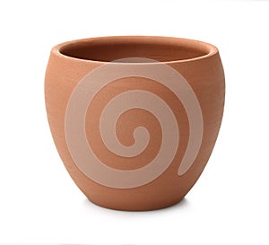 Empty unpainted clay pot