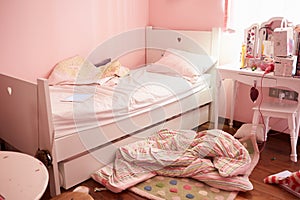 Empty And Untidy Child's Bedroom