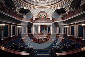 Empty US Senate. Generative AI