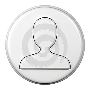 Empty User isolated on white background